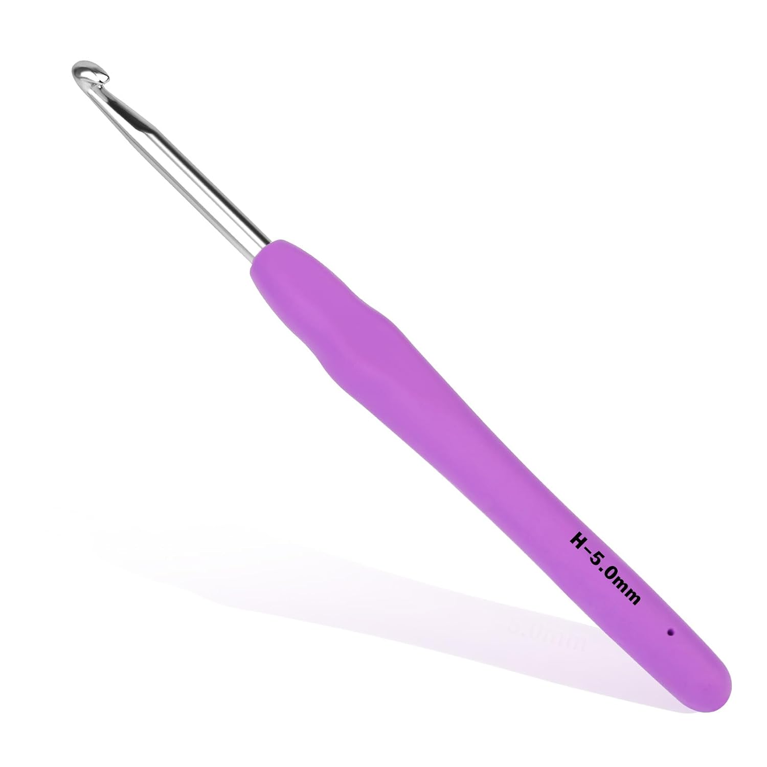 SHWAKK Crochet Hook, 5.0 mm Ergonomic Crochet Hook for Arthritic Hands | Crochet Needles, Knitting Needles with Soft Handle B