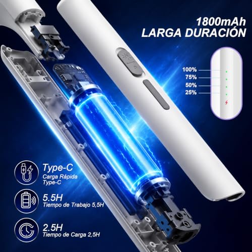 Toolviann 2 in 1 4000V Electric Mosquito Killer USB C Rechargeable 1800mAh for Home, Office and Outdoor