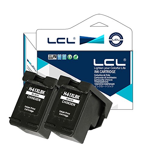 Lcl remanufactured for hp 61xl ch563wn (2-pack black) i…