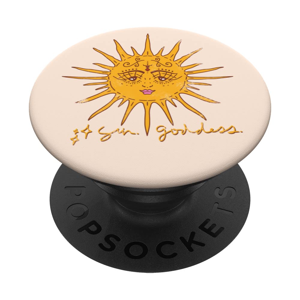 Vintage Granola Girl Aesthetic Coconut Decor Y2K Summer Sun PopSockets Swappable PopGrip