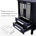 eclife 24 inch Bathroom Vanity Combo Modern MDF Cabinet with Vanity Mirror Tempered Glass Counter Top Vessel Sink with 1.5 GPM Faucet and Pop Up Drain A1B2