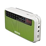 Rolton E500 Portable Stereo Bluetooth Speakers FM Radio Clear Bass Dual Track Speaker TF Card USB Music Player (Green)