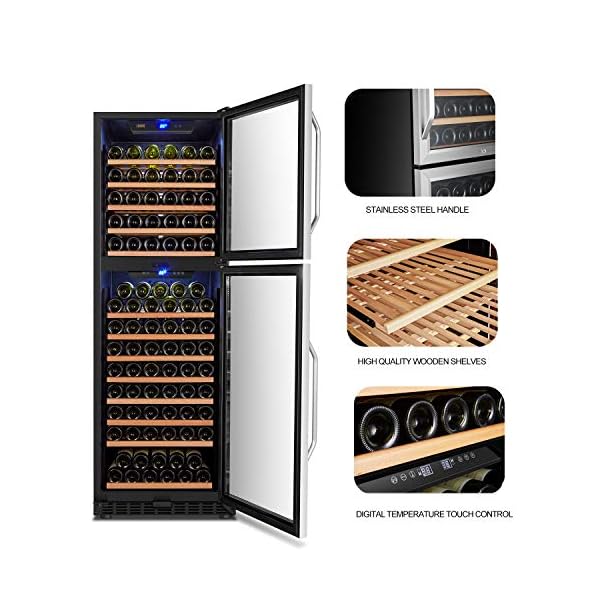 Lanbo-Dual-Door-Dual-Zone-Built-in-Wine-Cooler-with-Front-Exhaust-162-Bottle