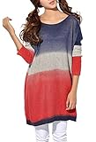 ELLAZHU Women Baggy Gradient Color Knit Pullover Dress Onesize SZ20