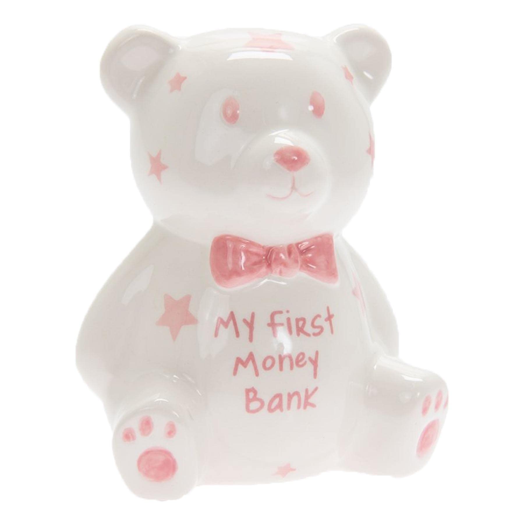 Lesser & Pavey My First Teddy Bank Pink For Savings | Lovely Money Box For Money Saving Challenge | Money Tin or Money Saving Box For Adults | Ideal Money Safe & Piggy Bank