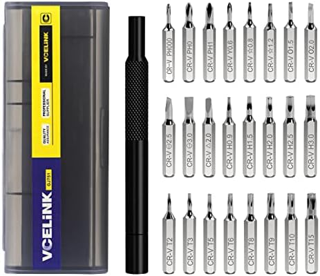 Feinmechaniker Schraubendreher Set, 25 in 1 mit 24 Bits, Magnetisch