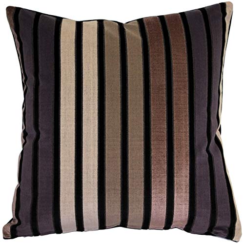Amazon Com Pillow Decor Amethyst Stripes Throw Pillow 20x20 Home