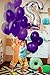 Treasures Gifted Dark Purple Balloons 100 Pack - Matte Violet Purple Balloons - 12 Inch Latex Party Decorations - Happy Birthday Supplies