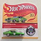Hot Wheels 2018 50th Anniversary Originals 5/5 - '67 HEMI Barracuda (Green) with Button
