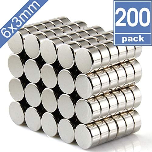 200 PCS 6x3mm Refrigerator Magnets Small Magnets Round Nagnets Fridge Magnets Little Magnets Fridge Magnets,Silver Magnets,Whiteboard Magnets,Mini Magnets ……