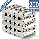 200 PCS 6x3mm Refrigerator Magnets Small Magnets Round Nagnets Fridge Magnets Little Magnets Fridge Magnets,Silver Magnets,Whiteboard Magnets,Mini Magnets ......