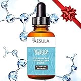 Anti Aging Retinol Serum, 60 ml Clinical Strength Retinol Serum with Hyaluronic Acid, Vitamin C, and Vitamin E, Super Reduce Wrinkles and Age Spots, Best Anti Aging Retinol Serum for 2018