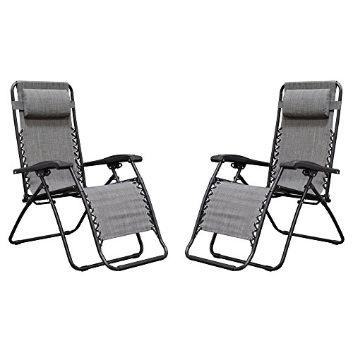 Caravan Sports Infinity Zero Gravity Chair – 2 Pack, Grey