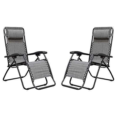 Caravan Sports Infinity Zero Gravity Chair – 2 Pack, Grey