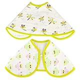 Muslin Baby Burp Cloth.Organic Cotton Absorbent.Rag for Burping, Drools.Food burp bip for Infant &Toddler (2 pack) by Kibeva + ebook with Tips on Raising Healthy Children