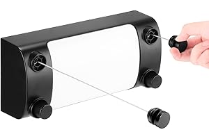 Fzaqwen Retractable Clothesline Indoor - Double Heavy Duty Expandable Clothing Drying Line Space Saving Wall Mounted Laundry Line for Urban Homes Hanging Clothes Outdoor with 13.8 Ft Steel Wire