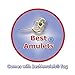 BestAmulets Amulet Lucky Heart Donut Shaped Charm Hematite Gemstone Pendant Spiritual and Healing Powers Necklace