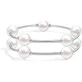 Elegance 11 designs 10mm Crystal White Pearl Blessing Bracelet