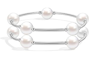 Elegance 11 designs 10mm Crystal White Pearl Blessing Bracelet