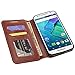 Droid Maxx 2 Case, Customerfirst Droid Maxx 2 Wallet Case, Luxury PU Leather Case Flip Cover Built-in Card Slots & Stand for Motorola Moto Droid Maxx 2- with 1 Emoji Key Chain (Leather Brown)