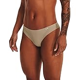 Under Armour Women's 3-pack Pure Stretch No Show Thong Underwear, All-day Comfort & Ultra-soft Fit