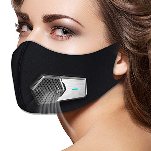 LSGTT Personal Smart Electric Air Face Mask,Reusable Wearable Air Purifiers Mask,With Fan for Air Supply, Used for Cycling,Running, Weeding, Outdoor Sports