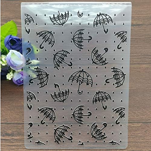 Emboss Paper - Umbrella Plastic Embossing Folder for Scrapbook DIY Album Card Tool Plastic