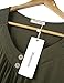 Nomorer Women's V Neck Drawstring Sides Shirring Pleated Front Top