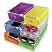 ONEDONE Foldable Plastic Shoes Boxes Container for Closet Organizer，Set of 6