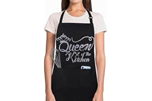 AOOMZOON Funny Aprons for Women with Pockets, Kitchen Cooking Grilling Bbq Cute Chef Apron, Mothers Day Birthday Gifts for Women