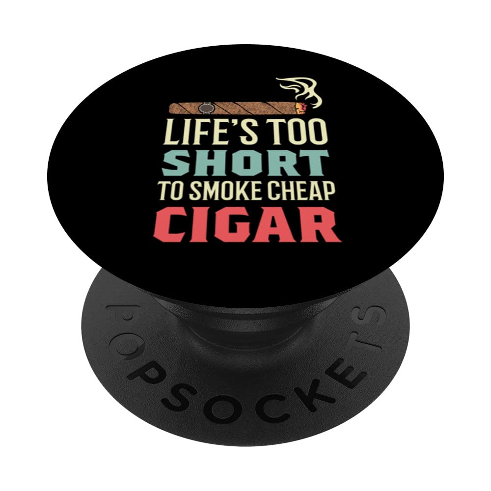 Smoke Cheap Cigar Chainsmoker PopSockets Swappable PopGrip