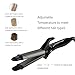 Baiyea Hair Straightener Professional Flat Iron Curling Wand 2 In 1 Anti-Static Ceramic Technology Straightens Curls Dual Voltage Adjustable Temp LCD Display for All Hair Type