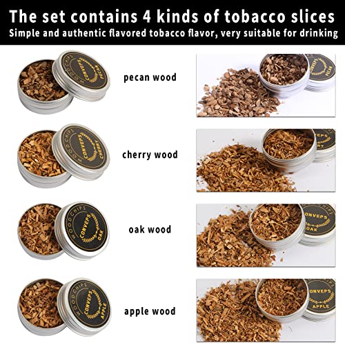 Cocktail Smoker Kit Old Fashioned Cold Smoker for Cocktail, Whiskey, Wine, Bourbon , Cheese, Meat and More, Cocktail Smoking Kit Wood Shavings -Gift for Whiskey Lovers, Dad, Husband, Men