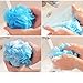 Eagrye Mesh Pouf Shower Bath Sponge, Blue, 8 Counts, F