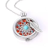 UNKE Aromatherapy Necklace Case Essential Oils Diffuser Hollow Pendant DIY Pendant Locket Jewelry
