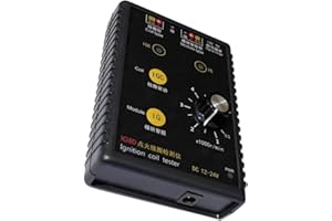 Wakauto Portable Vehicle Ignition Coil Tester 500 to 5500 RPM Universal Spark Plug and Ignition Coil Issue Check Tool for Car