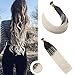 Balayage Itip Hair Extensions Human Hair,Ugeat 24 Inch I Tip Real Human Hair Extensions #2/60 Balayage Dark Brown with Blonde Hair Extensions Pre Bonded Remy Itip Hair Extensions 0.8G/S 40G/Set