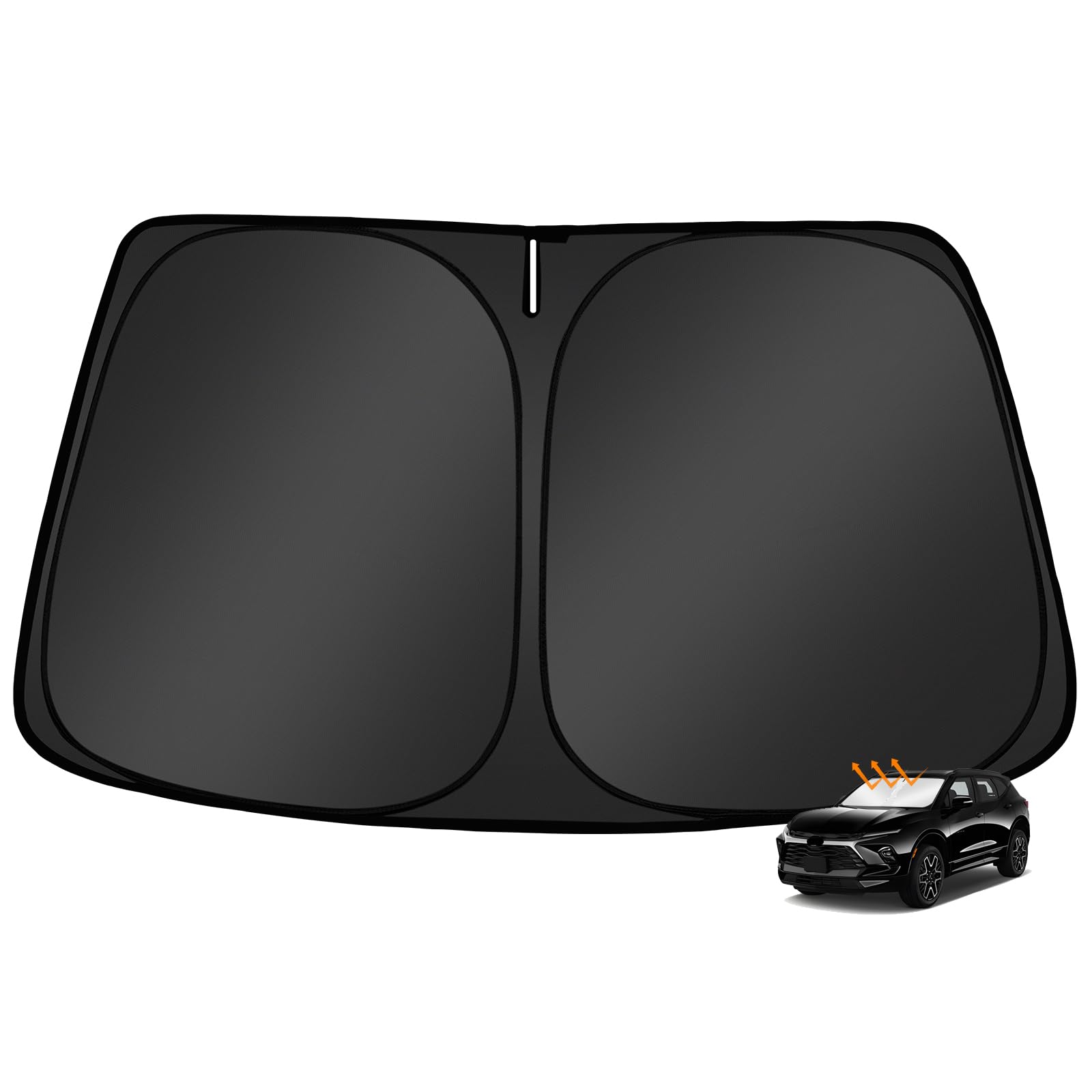 Photo 1 of Mekdghro Custom Fit Windshield Sun Shade for Blazer 2019-2024, Foldable, Easy to Install & Store, Full Coverage, 210T Reflective Fabric, Blocks 99% of UV Rays