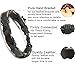 FIBO STEEL 8Pcs Leather Bracelets for Men Women Wooden Bead Bracelet Cuff Elastic,Z