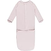 DREAMHALO Baby Sleeper Gown Viscose from Bamboo Newborn Nightgowns Unisex Long Sleeve Sleep Sack