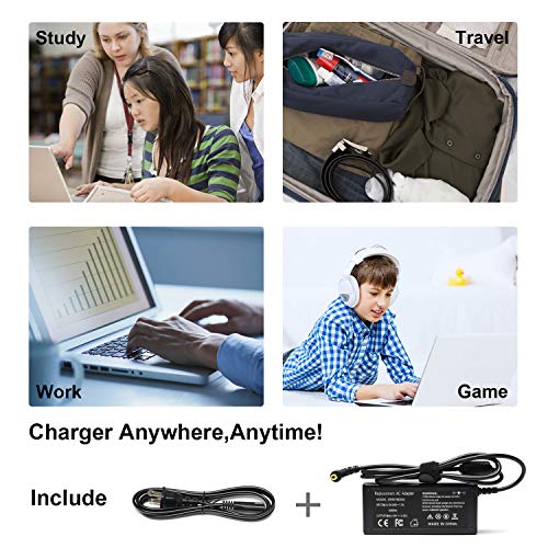 C55 C655 C850 L755 Charger AC Adapter for Toshiba Satellite C655 C855 L655 L745 C50 P50 C855D C55D L50 L55 L55D; Portege Z30 Z930 Z830 ; Satellite Radius 11 14 15 Laptop DC Power Supply Cord Plug