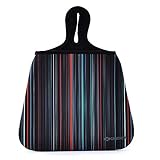 Case New Lightweight Neoprene Auto Trash Bag Sleeve Pouch /Litter Bag/ Car Trash Keeper /Garbage Holder/ Trash Liner Bag Case& Auto Organizer Storage Bag, Stick Shift Car Garbage Bin-Stripe