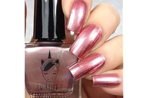 Twinkled T Stamping Polish Opaque in 1 Coat Dazed (Metallic Pink)