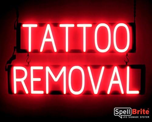SpellBrite Ultra-Bright TATTOO REMOVAL Sign Neon-LED Sign (Neon look, LED performance)