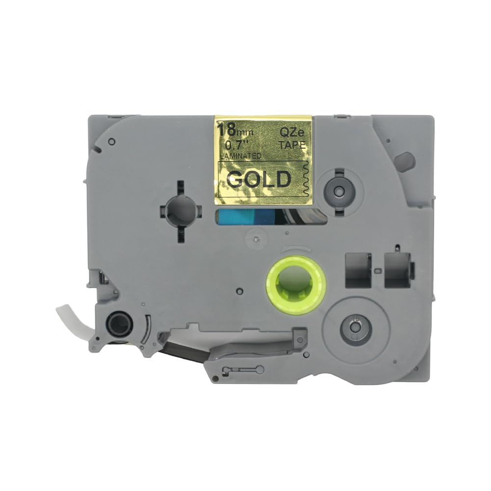 BROVACS 1 Pack Black on Gold Laminated Label Tape Compatible for Brother P-Touch Label Printer TZ 841 TZe 841 18mm 3/4" OPA4841
