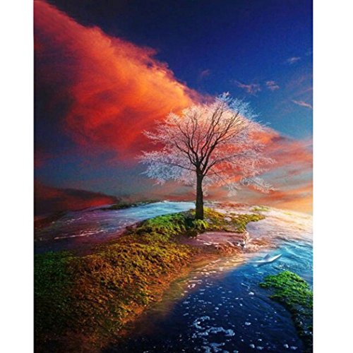 Lowprofile Sunset Tree 5D Embroidery Paintings Rhinestone Pasted DIY Diamond Painting Cross Stitch