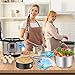 Instant Pot Accessories,Pressure Cooker Accessories 16PCS Cooking Accessories for 6,8 Qt InstaPot & Pressure Cooker, with Steamer Basket, Springform Pan, Egg Rack, Egg Bites Mold, Magnetic Cheat Sheet