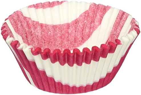 Jubilee Sweet Arts Zebra Cupcake Baking Liners, Hot Pink