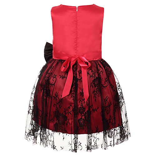 ZaH Girls Maxi Dress Dresses Size 7 7-8 Prime Dresses Girls Kids Wedding Girl Dress Kids Girls Occasion Dress Kids Wedding Dress Girls Elegant Dress (Red,7) - Thumbnail 2