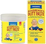 Boudreaux's Butt Paste Diaper Rash Ointment Home and Travel Kit | Original |16 oz. Jar and 2 oz. Tube | Paraben & Preservative Free